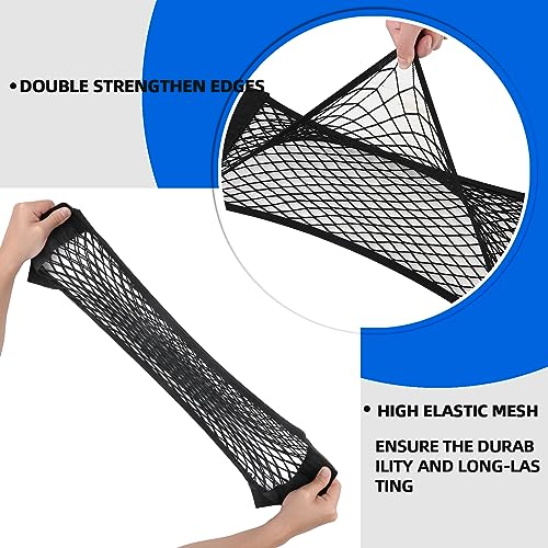 2 Packs Universal Mesh Cargo Net,Elastic Car Storage Net Pocket Bag for Trunk,Automotive Cargo Nets Storage Pouch Add On Organizers for RV,Car,Truck(22.6 * 9.5 inch) - size: 22.6 * 9.5