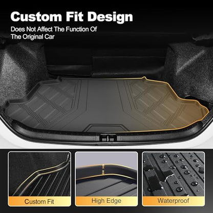 Automotive Floor Mats & Cargo Liners Compatible with 2014 2015 2016 2017 2018 2019 Toyota Corolla Floor Mats & Trunk Mat Set, All Weather TPE Floor Liners Cargo Mats (Not fit Hatchback Model). - style: 2014-2019 | For Toyota Corolla 1st & 2and Row & Cargo