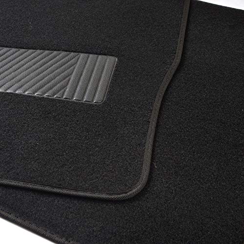 Motor Trend Premium Inter-Lock Backing Carpet Car Floor Mats - Front & Rear, Thick & Durable Auto Protection, Fits Most Cars Truck SUV Coupe Sedan - color: Black