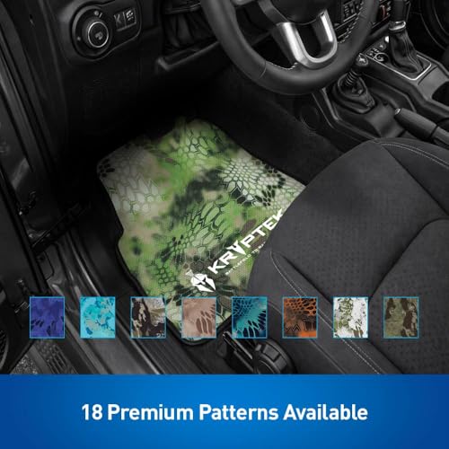 Coverking Universal Car Floor Mats Set of 2 (Front Driver and Passenger) Kryptek Mandrake Camo - All-Weather Protection for Mud, Dirt, Rain, Spills, Non-Slip Backing, Fits Cars Trucks SUVs Jeeps - style: Kryptek Mandrake