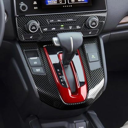 Car Gas Center Gear Shift Panel Decals for Honda CR-V 2017-2022 Accessories CRV ABS Stickers, Red - color: Gas Center Gear Shift, Red