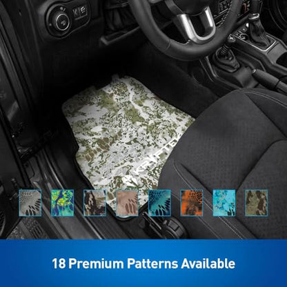 Coverking Universal Car Floor Mats Set of 2 (Front Driver and Passenger) Kryptek Grom Camo - All-Weather Protection for Mud, Dirt, Rain, Spills, Non-Slip Backing, Fits Cars Trucks SUVs Jeeps - style: Kryptek Grom