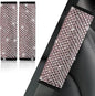 NBTEPEM 2 Pack Bling Car Seat Belt Covers, Diamond Seatbelt Shoulder Protection, Rhinestones Seat Belt Strap Cover Shoulder Pad, Universal Bling Car Interior Accessories Fit for Car/Truck/SUV(Pink) - color: Pink