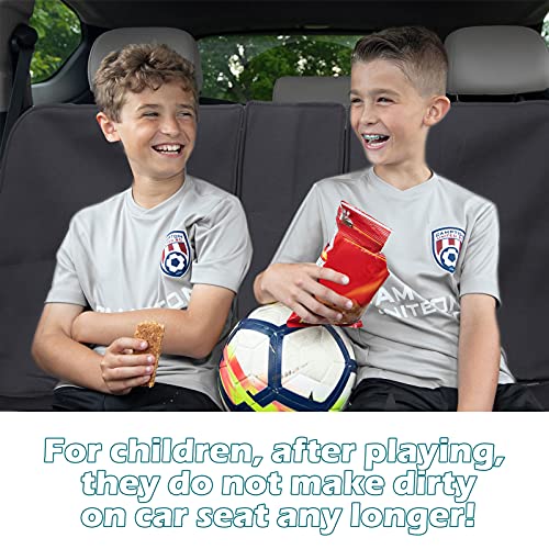 Big Ant Black Waterproof Rear Bench Car Neoprene Padded Back Seat Cover for Cars, Car Seat Covers for Kids Dogs, Universal Fit for Auto Truck Van SUV