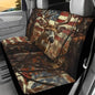 WELLFLYHOM Hunting Deer Car Seat Covers for Women Men Rear Bench Seat Cover American Flag Car Accessories Universal Saddle Blanket Seats Protective Cover Fit Trucks SUV Van, 2 Pcs Set - color: 00 Hunting Deer American Flag
