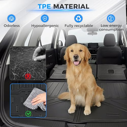 Cargo Mat Fit for Nissan Rogue 2021-2026, Rear Trunk Mat & Back Seat Backrest Protectors, Custom Fit TPE All-Weather Cargo Liner, Waterproof & Non-Slip Rogue Accessories (Not for Rogue Sport) - size: Fit for Nissan Rogue