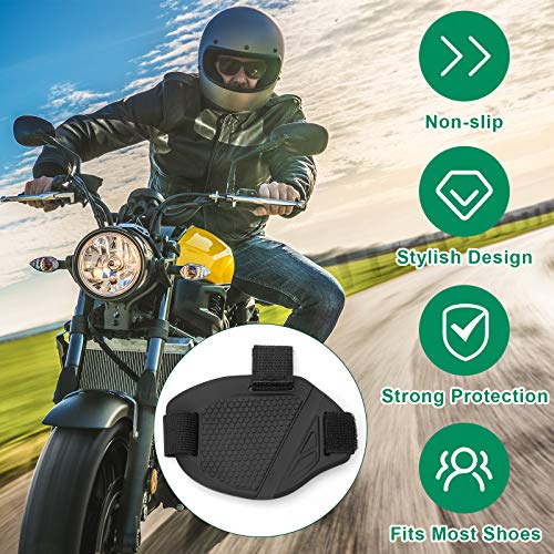 Coitak Motorcycle Motorbike Shift Pad, Motorcycle Shoe Boot Protector Cover, Protective Rubber Gear Shifter Guards (Black)