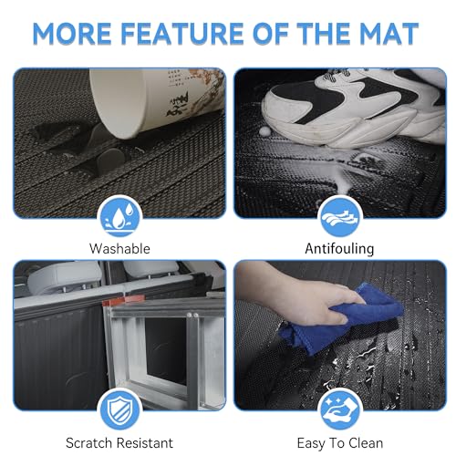 Cargo Mat Combo Set for Nissan Rogue 2021-2026 (Not for Rogue Sport) All Weather Trunk Liner and Seat Back Protectors Upgrade Cargo Accessories - style: 13) for Nissan Rogue 2021-2025 Cargo Liner & Seat Back Mat