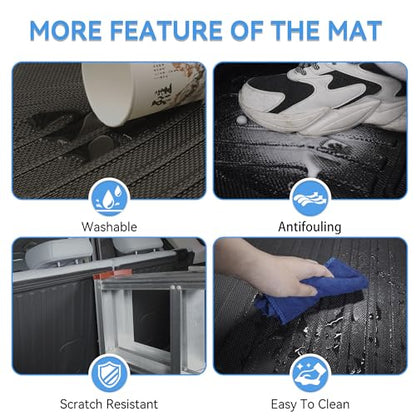 Cargo Mat Combo Set for Nissan Rogue 2021-2026 (Not for Rogue Sport) All Weather Trunk Liner and Seat Back Protectors Upgrade Cargo Accessories - style: 13) for Nissan Rogue 2021-2025 Cargo Liner & Seat Back Mat