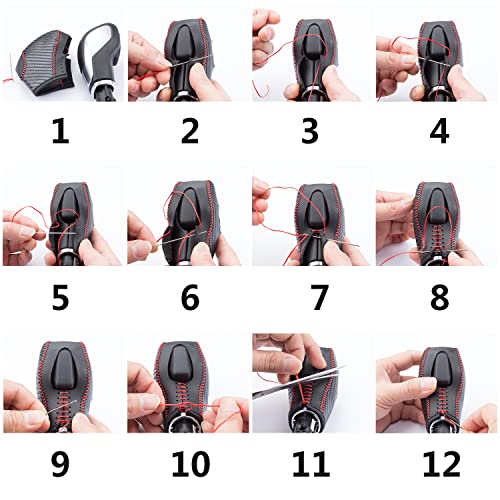 Auto Car Leather Gear Shift Knob Cover for Ford EcoSport Escape/Fusion/C-Max Energi Wagon/Fiesta/Focus/Transit Accessories