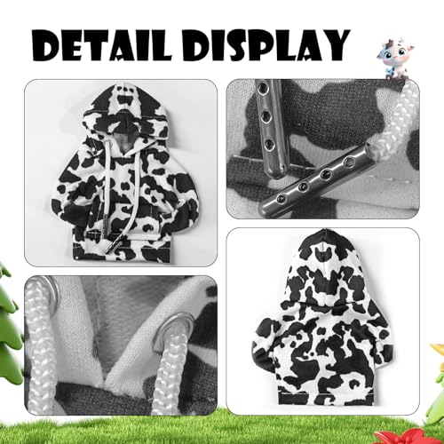 Car Gear Shift Hoodie, Cute Cow Stripe Shifter Knob Hoodie Cover for Cars, Trucks, SUVs, Auto Interior Protector Decoration Gadgets for Women Men 2024