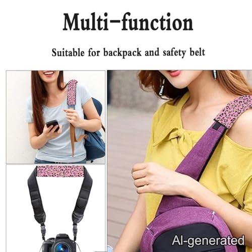 Dreaweet Car Seat Belt Cover Pad Pink Cheetah Print Seatbelt Covers for Women Leopard Print Car Accessories Pack Seat Belt Shoulder Pad Soft Comfortable Seatbelt Cushion - color: Pink Cheetah Print