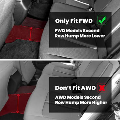 LASFIT Floor Mats & Cargo Mat for Hyundai Sonata 2020-2026 (Only Fit FWD & Gas) / Kia K5 2021-2026 (Only Fit FWD) All Weather TPE Custom Fit Floor Liners for Car Mats Trunk Mats - size: 2)For Hyundai Sonata & Kia K5 | 2020-2026 | FWD