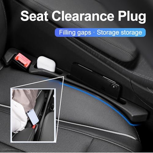 Saddle Brown Luxury Car Seat Gap Filler Organizer — 2Pcs Premium Side Seat Gap Filler with Storage Slot,Espresso Brown Interior Decor for Tan & Beige Seats,Professional Crevice Blocker for SUV & Truck - color: Brown