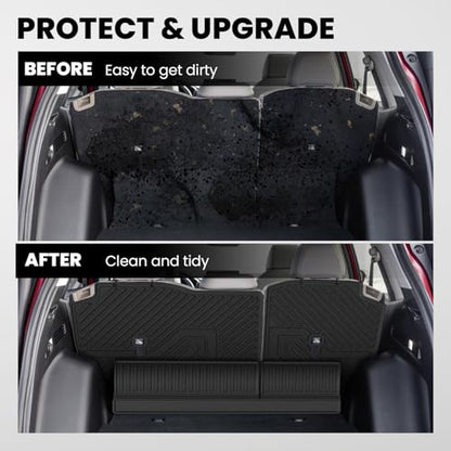 LASFIT Rear Seat Back Protector for Honda CRV 2023-2026 (Gasoline & Hybrid & e:FCEV), All Weather TPE Pet Friendly Custom Fit CR-V Second Row Back Seat Cover Backseat Mat Liner (Upper & Lower Postion) - style: 1）For Honda CR-V| 2023-2026 | Seat Back Prote