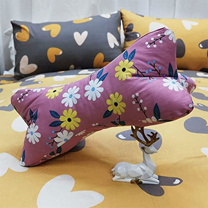 Neck & Cervical Pillows Dog Bone Shaped Travel Neck Pillows With Washable Removable Cover For Car Bus Truck Driving Comfort Head Rest Support Bone Pillows For Neck Chiropractic Pillow ( Size : F ) - size: F