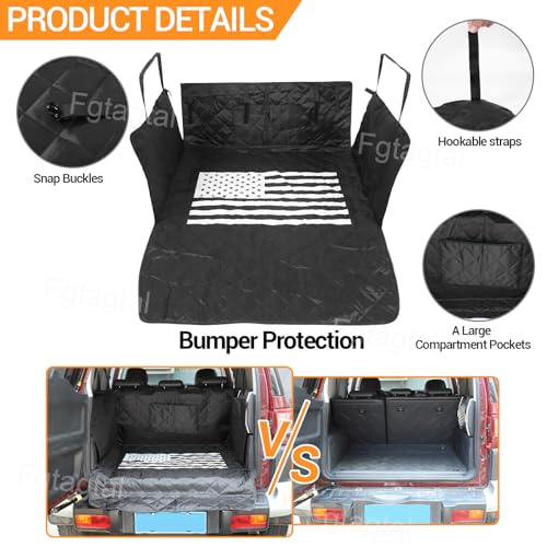Cargo Liner for Dogs Compatible with Toyota FJ Cruiser 2007-2021, Pet Dog Trunk Cargo Liner, Waterproof Anti-Dirty Pet Cargo Cover Dog Seat Mat, with Bumper Flap Protector (White) - color: White