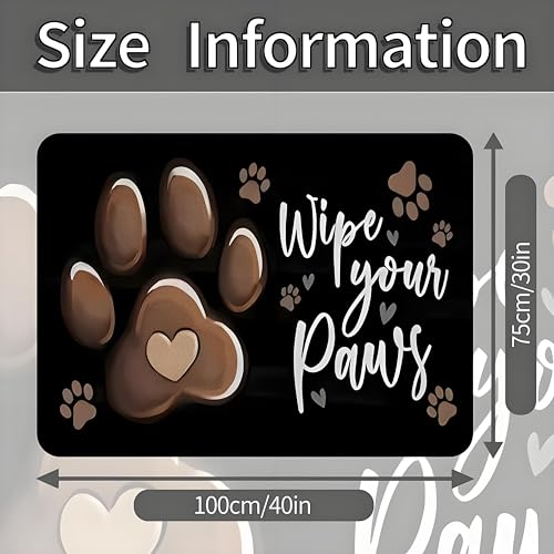 Universal Car Trunk Mat, All Weather Trunk Protection Cargo Liner, Stylish Vehicle Interior Accessories, Durable Cargo Mat Rear Trunk Line Suitable for Most Car (Brown Dog Paw Print, 29" x 39") - color: Brown Dog Paw Print