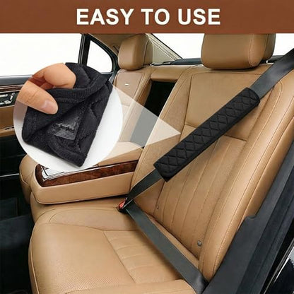 2 Pcs 15.5 Inch Extra Long Car Seat Belt Covers, Soft and Comfortable Harness Pad for Adults and Kids, Long-Lasting Fabric Material Easy to Install Universal Fit for Cars Trucks SUV - size: 15.5in, 2pcs