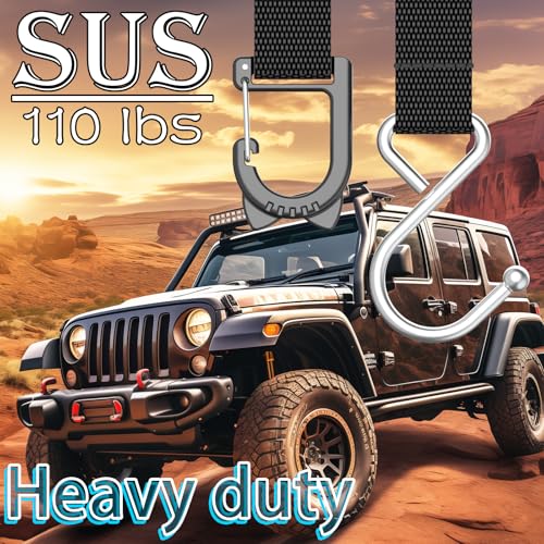 Purse Hook for Car, Safe Flat S-Shape Headrest Hooks for Car, 100 LBS Heavy Duty Car Seat Hooks, Multi-Use Car Bag Hooks & Sports Fence Hook for Bags (2 Pack) - style: DS1