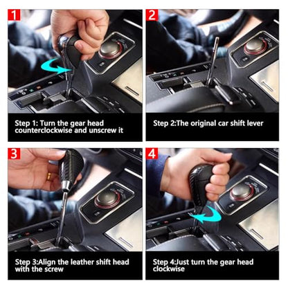 Gear Shift Knob Resin Leather for Most Lexus ES300 GS430 IS250 LX470 RX450h Toyota Crown Corolla Camry Rav4 Prado 4Runner Highlander
