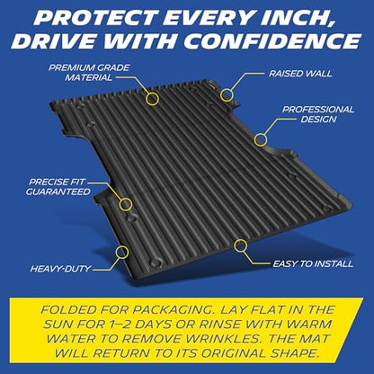 MICHELIN Truck Bed Mat for 2022-2026 Toyota Tundra 6.5 FT / 78.7" Only (Not Fit Drop-in Liners), All-Weather Truck Bed Liner, Custom Fit, Durable TPE Bedliner, Non-Slip - size: 1) Tundra | 22-26 | 6.5 FT