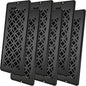 4 x12 Floor Register, Floor Vent Cover, Screws Included, Air Vents, All Steel Heavy Duty Floor Register, Easy Adjustable Air Supply Lever (4"X12" Black, 6Pack) - color: 4 x12 Black, 6Pack