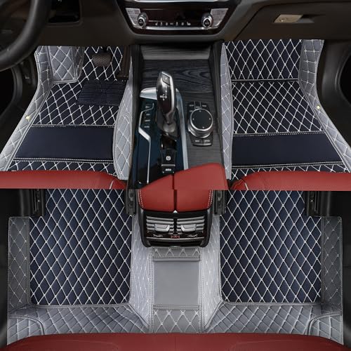 Customized car Floor mats are Suitable for 99% of Vehicle Models (sedans/Trucks/SUVs), Anti-Slip Floor mat Leather Set Provides Comprehensive Protection for the Original car Carpet. (1Gray) - color: 1Gray