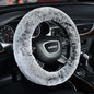 KAFEEK 16 inch Frost Fluffy Steering Wheel Cover for Winter Warm, Large Size Soft Fuzzy Steering Wheel Cover, Compatible with Ram F-150 Tundra Range Rover F150 F250 F350 Ram 4Runner Tacoma, Grey - color: gray, size: Large Size[15.5"-16"]