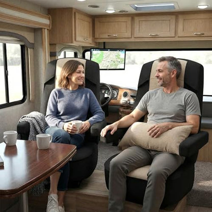 VALUN RV Seat Covers (1 Pack) – Captains Chair Seat Covers for RV Captain Chair & Motorhome Chairs, Universal Fit RV Chair Covers for Camper, Trailer, Van, Protects Against Dirt, Spills & Wear - style: RV (1 PC)