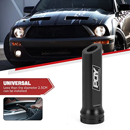 Aluminum Handbrake Cover Hand Brake Sleeve Handle Protector Universal Black - color: black