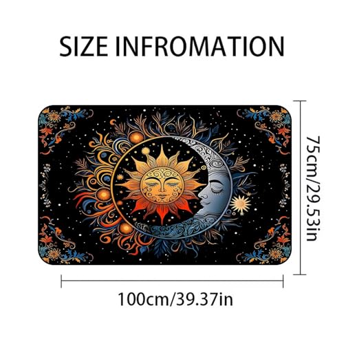 Universal Car Trunk Mat, All Weather Trunk Protection Cargo Liner, Stylish Vehicle Interior Accessories, Durable Cargo Mat Rear Trunk Line Suitable for Most Car (Sun Moon and Starry Sky, 29" x 39") - color: Sun Moon and Starry Sky