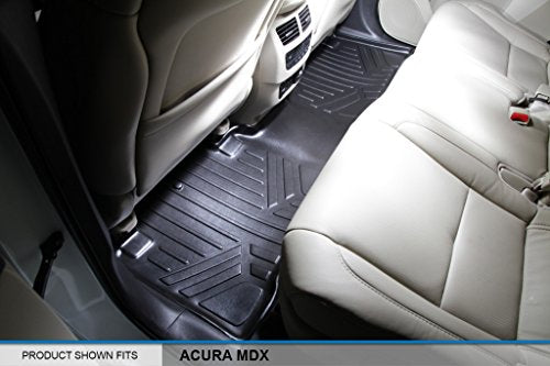 MAXLINER All Weather Custom Fit 3 Row Floor Mat Liner Set Compatible with 2014-2020 Acura MDX - color: Acura MDX 2014 - 2020