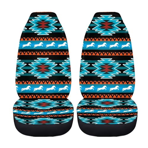 Aztec Tribe Automotive Seat Cover for Only Front Seat Soft Stretch Car Seat Cushion Cover Fit for Sedans Vehicle SUV Trucks Easy to Install - color: Aztec Tribe