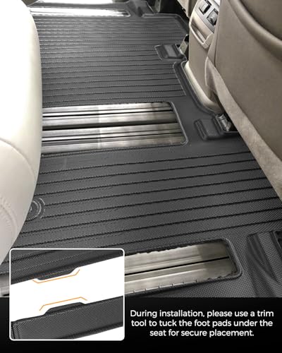 for Toyota Sienna 2020-2013 8 Seater Floor Mats Cargo Liner Trunk Carpet All Weather Heavy Duty TPE Waterproof Anti-Slip Tech Mats for Toyota Sienna 2014 2015 2016 2017 2018 2019 Accessories