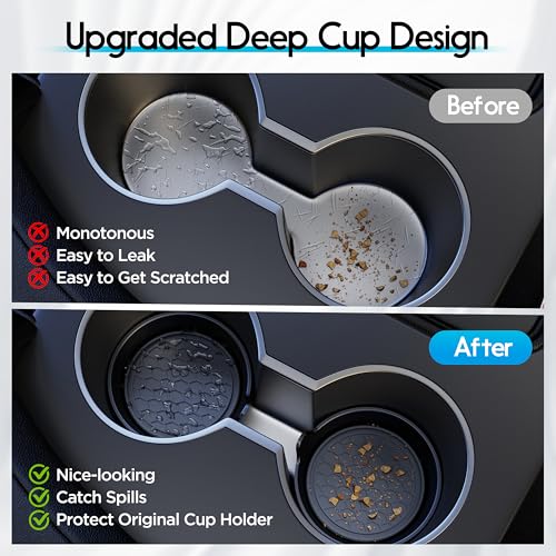 Car Cup Coaster Universal Automotive Waterproof Non-Slip Cup Holders Sift-Proof Spill Holder Car Interior Accessories 2 Pack Black - color: Black Solid, size: 2 Pack