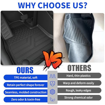 Floor Mats Compatible with 2020-2025 Hyundai Palisade 7 Seats Cargo Mat 2nd&3rd Row Kick Mat 2024 Palisade Accessories (2nd Row Backrest Mat+Trunk Mat with Backrest Mat+Floor Mats)