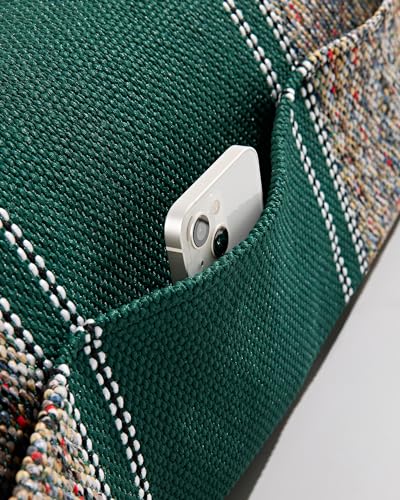 West Coast Auto Car Seat Covers, Baja Saddle Blanket Car Accessories, Universal Fit for Ford, Chevrolet, Dodge, Bench Seats, and Full-Size Pickup Trucks (Green)