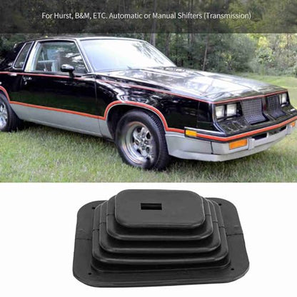 Universal Rubber Gear Shifter Boot Cover, 6.7 x 5.5 inches Car Gear Shift Dust Cover with Metal Spacer and Screw Replacement for 350 Car