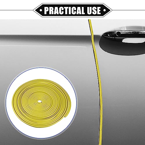 Car Door Edge Guard, 32.8ft U Shape Rubber Edge Trim Seal Strip Protector Universal for Car Truck ATV Boat Multifunctional No Glue PVC Iron Yellow - color: Yellow