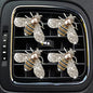 Bling Bee Air Vent Clips, 4 Pcs Crystal Car Air Fresheners Vent Clips Car Diffuser Vent Clip Rhinestone Diamond Bee Decoration Interior Decor Bling Accessories for Women (4 Pcs Bee)