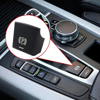 Parking Brake Button Switch P Button Cover Hand Brake P Decoration Cover Sticker for BMW X5 2007-2014 for BMW X6 2008-2014 Replacement 61312822518 1Pcs