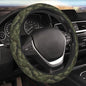 Military Camo Camouflage Black Brown Green Army Hunting Car Steering Wheel Cover,Non-Slip Elastic Neoprene-Sweat Car Accessories,Universal 15 Inch Fit Auto, Vans Trucks,Suvs, Truck - color: Military Camo Camouflage Black Brown Green