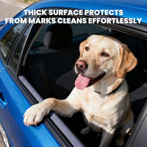 Car Door Protector for Dogs, 31.5 × 27.6 in Anti Scratch 600D Oxford Fabric, Door Protector from Dog Scratching, Door Guards for Cars, Compatible with SUV Pickup Trucks (Gray)