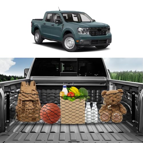 Truck Bed Cargo Net for Ford Maverick 2022-2024 2025 2026, Envelope Style Cargo Net for Pickup Truck Bed Ford Maverick 2025 Accessories, Elastic Nylon Mesh Storage Netting Organizer - size: Ford Maverick