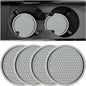 ZSDY Car Cup Coaster, 4PCS Universal Auto Non-Slip Cup Holder Embedded in Ornaments Silicone Coaster, Car Interior Accessories Sets, Grey - color: Gray