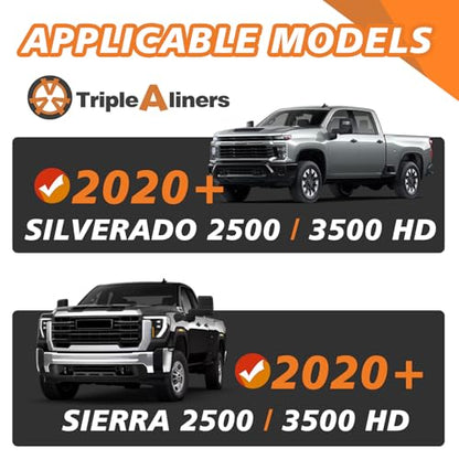Truck Mat Compatible with 2020-2026 Chevy Silverado & GMC Sierra 2500/3500HD Multi-pro Accessories, Tailgate Mat Custom Fit All Weather Protection Pickup Liner, w/Tailgate Cap Protector - size: 1)Slv&Sra 2500|20-26|MP Tailgate Mat w/Cap Cover