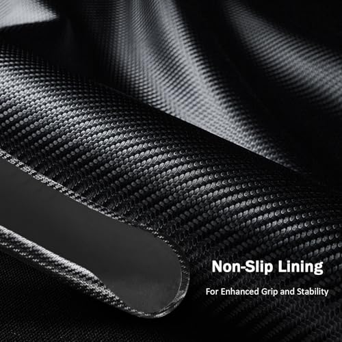 Steering Wheel Cover for Ford Mustang Mach-E 2021-2026, 3-Piece Carbon Fiber Steering Wheel Accessories Custom Fit for Ford Mach-E (Matte Black)