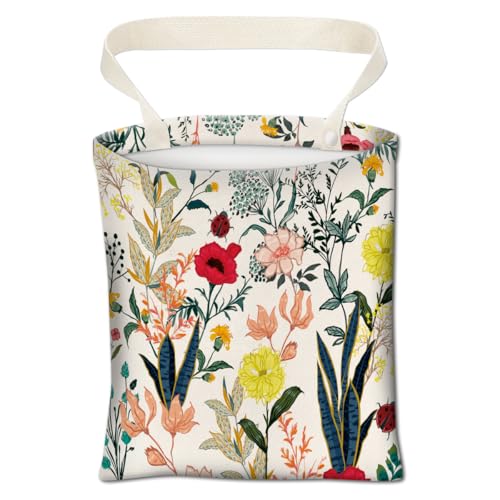 Car Trash Can, Cute Car Trash Bag, Hanging Car Organizer and Storage Bag, Trash Bin for Car Accessories, Vehicle, Travelling, Camping Cute Colorful Flowers - color: Cute Colorful Flowers
