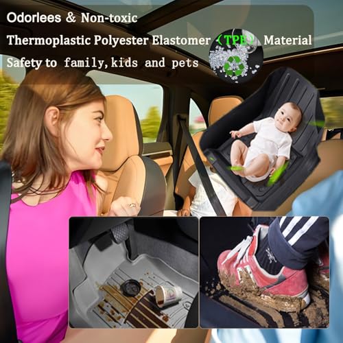 Aiqiying Floor Mats Compatible with Ford Escape 2020-2025 Models，All Weather Carpet Liners Waterproof Durable Custom-Fit Front Rear Rows Full Set Protection TPE Accessories